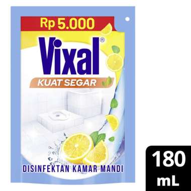 Vixal Kuat Segar Pembersih Kamar Mandi Harian Wangi Lemon [180 mL]