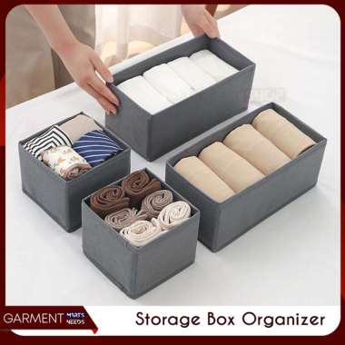 Box Organizer Lemari Pakaian Kotak Tempat Penyimpanan Baju Celana Mainan Multifungsi SEDANG