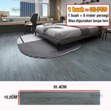 Parket Sitiker Lantai VINYL ANTI Abu-abu gelap-36PCS
