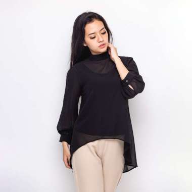 Dawn Blouse W/INNER LAYER Warna Hitam. Hitam, S