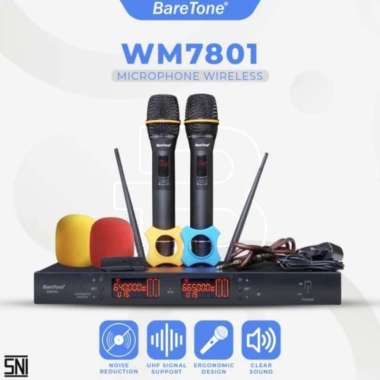 mic wireless baretone wm7801 handheld original baretone wm 7801