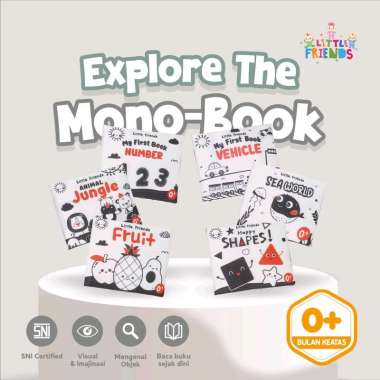 Little Friends Soft Book Monochrome - Mainan Bayi Edukasi Sea World