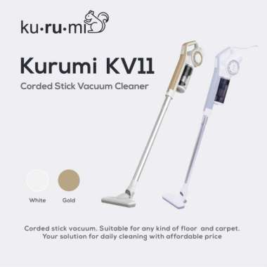 Kurumi KV 11 Stick Vacuum Cleaner - Emas, Kapasitas Debu 0.7L, Daya Hisap 13000Pa