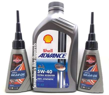 PAKET OLI SHELL ADVANCE ULTRA MATIC +OLI FEDERAL|NMAX AEROX ADV150 PCX