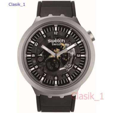 Original 100%!! Swatch SB07S105 DARK IRONY Jam Tangan Pria Black Garansi Resmi 2 tahun