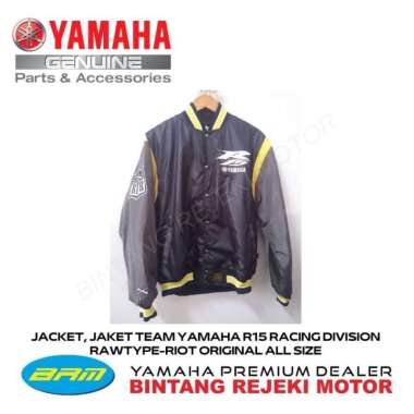 JACKET, JAKET TEAM YAMAHA R15 RACING DIVISION RAWTYPE-RIOT ORIGINAL