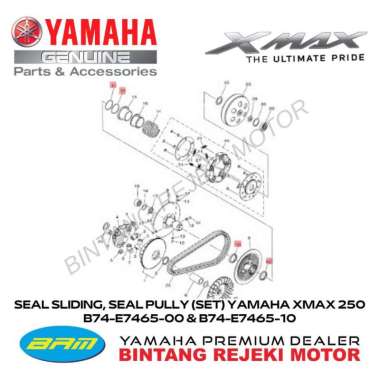 SEAL SLIDING, SEAL PULLY (SET) XMAX 250 B74-E7465-00 & B74-E7465-10