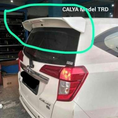 Spoiler Calya Sigra Model TRD / Topi Belakang Calya Putih dll Putih