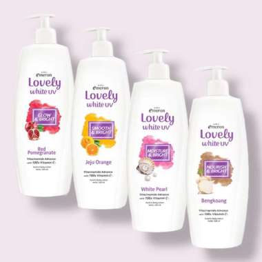 Emeron Lovely White Hand & Body Lotion 500ml (Pump) - Lotion Badan Lovely Bengkoang