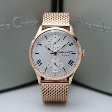 ALEXANDRE CHRISTIE AC6437 AC 6437 PRIA ROSEGOLD WHITE ORIGINAL