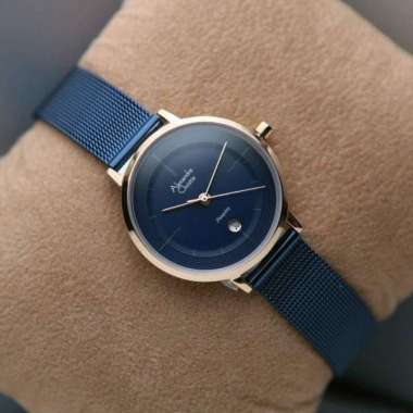 JAM TANGAN ALEXANDRE CHRISTIE AC 8627 AC8627 WANITA ROSEGOLD BLUE ORI
