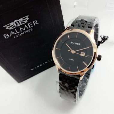 JAM TANGAN BALMER 7949 WANITA ROSEGOLD BLACK ORIGINAL