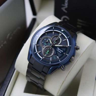 JAM TANGAN PRIA ALEXANDRE CHRISTIE AC 6662 / AC6662 RANTAI ORIGINAL BLACK BLUE