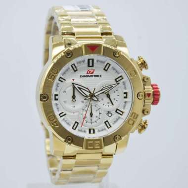 JAM TANGAN PRIA CHRONOFORCE 5257 / 5257G-6 ORIGINAL GOLD WHITE
