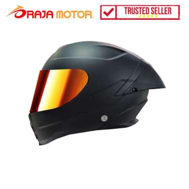 SNAIL Helm Full Face FFS3 Hitam Visor Red XXL Hitam/Gloss