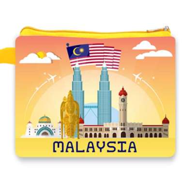 Malaysia Dompet Landmark Souvernir Oleh Oleh Mini Wallet Negara Dompet Panjang Pouch Mouse Pad 457 P