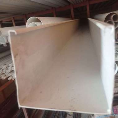 TALANG PVC AIR 4” KOTAK ABU ABU & PUTIH 1 METER AN