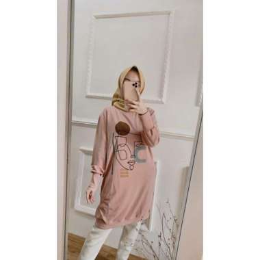 Face Long Blouse Allsize Pink