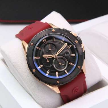 ALEXANDRE CHRISTIE AC6653 / AC 6653 ROSEGOLD RED RUBBER ORIGINAL