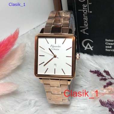 Original 100%!! Alexandre Christie Wanita AC 2878 / AC2878 Rosegold White Garansi Resmi 1 tahun