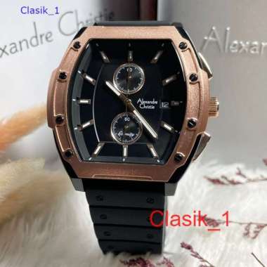 Original 100%!! Alexandre Christie Pria AC 6628 / AC6628 Rosegold Black Garansi Resmi 1 tahun