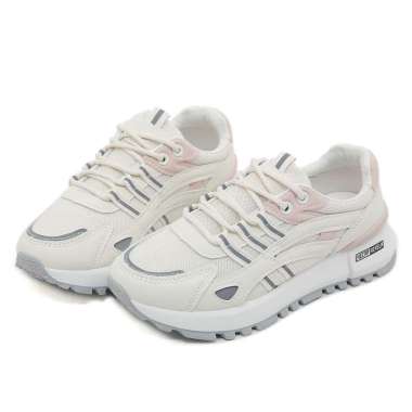 LV0239 Sepatu Sneakers Wanita Sporty Wanita Motif Garis Necap Revela 37 PINK