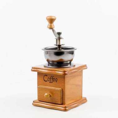 Mrosaa Alat Penggiling Kopi Manual Coffee Grinder Wood Adjustable 16290 Mesin Ekspreso Kopi Kapsul G