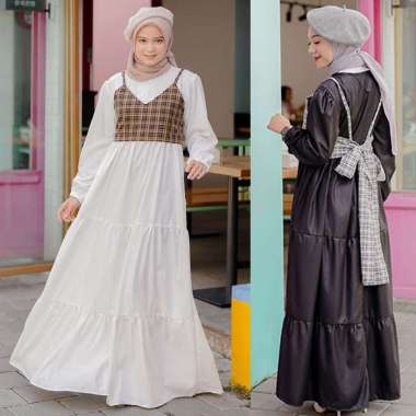 Amy Dress | Bella Vest | Dress Set | Gamis Tanktop | Gamis Vest | Gamis Tingkat | Gamis Pesta | Gami