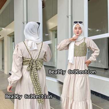 Amy Dress | Bella Vest | Dress Set | Gamis Tanktop | Gamis Vest | Gamis Tingkat | Gamis Pesta | Gami