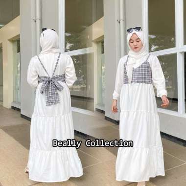 Amy Dress | Bella Vest | Dress Set | Gamis Tanktop | Gamis Vest | Gamis Tingkat | Gamis Pesta | Gami