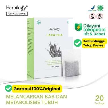 Herbilogy laxa teh detox tea herbal pelancar bab penurun berat badan