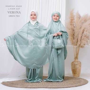 BELIMUKENA PREMIUM - Mukena Anak Laser Cut Verona Greentea