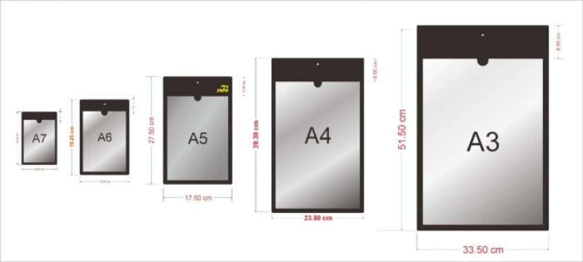 Acrylic Pocket Frame / Akrilik Thicker / Akrilik Pocket Hitam 2mm A5