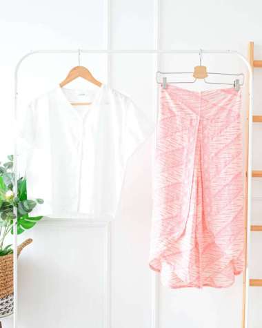 ONE SET BATIK KULOT 7/8 PINK PARANG RAPET ONE SET KE KANTOR ONE SET KONDANGAN VAR 4