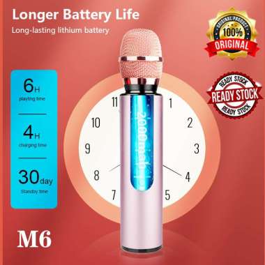 M6 Bluetooth Nirkabel Mikrofon Ge Hitam