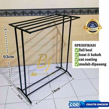 Jemuran Handuk / Rak Handuk 5 Palang Tipe T PUTIH