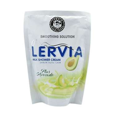 Lervia Milk Shower Cream Refill 400ml - Sabun Mandi Cair Ref Plus Avocado