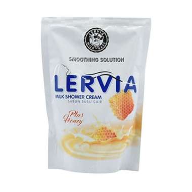 Lervia Milk Shower Cream Refill 400ml - Sabun Mandi Cair Ref Plus Honey