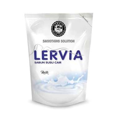 Lervia Milk Shower Cream Refill 400ml - Sabun Mandi Cair Ref Milk