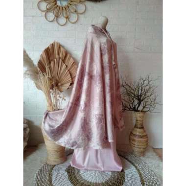 Mukena dewasa mukena Armani silk motif Naura mukena Armani silk 2in1 XL Pink dasty