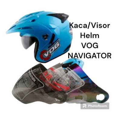 Kaca Visor Helm VOG NAVIGATOR Free Buble wrapp Free Ongkir Bahan Premium Semua Ukuran Smoke