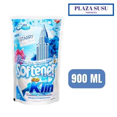 SO KLIN SOFTENER PELEMBUT BAJU 900 ML PEWANGI PAKAIAN REFILL/POUCH BIRU
