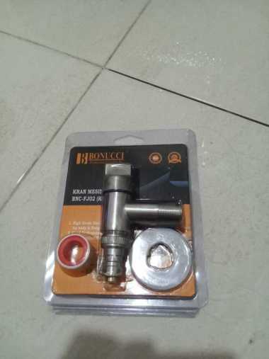 Keran Air Mesin Cuci Kran Tembok Taman Otomatis-bonucci 1/2 inch silver