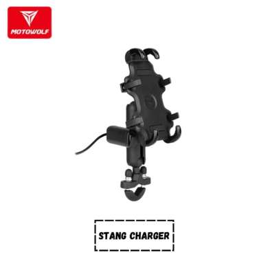 Motowolf Phone Holder Motor Holder Motor Usb Charge Fast Charging STANG CHARGER