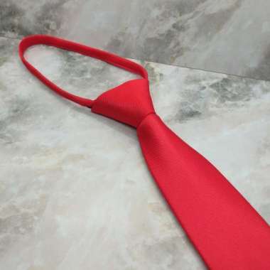 DASI MERAH POLOS DASI MERAH DASI PRIA SIAP PAKAI DASI FORMAL - 01