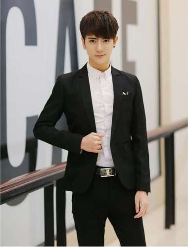 BLAZER PRIA / JAS CASUAL MODERN / JAKET PRIA JP126 - M Biru Muda