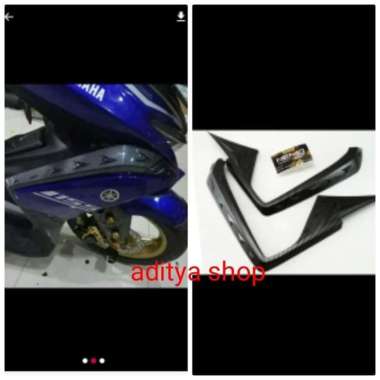 tutup cover list body depan aerox 155 nemo karbon bahan plastik