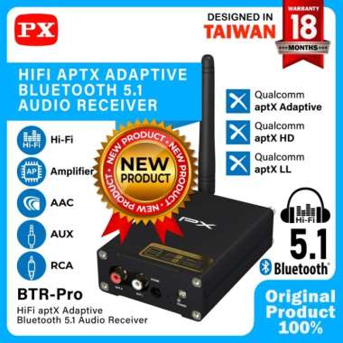 BLUETOOTH AUDIO RECEIVER 5.1 APTX ADAPTIVE HIFI STEREO PX BTR-PRO - SAESAW