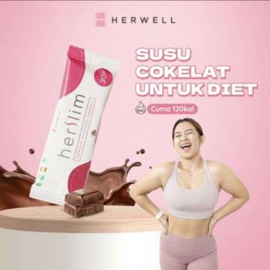 Susu diet HERSLIM / susu coklat HERWELL eceran (1 sachet) sereal diet