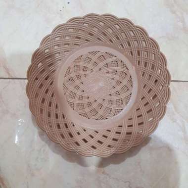 Piring lidi plastik/Piring anyaman